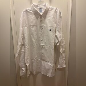 Brooks Brothers White Dress Shirt with Logo